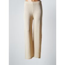 MADE IN ITALY - Pantalon droit beige en viscose - Femme - Taille TU - Modz