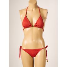LAGON BLEU - Maillot de bain 2 pièces marron en polyamide - Femme - Taille 36 - Modz