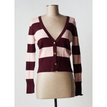 CHEMINS BLANCS - Gilet manches longues rose en merinos - Femme - Taille 34 - Modz