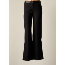 CHEMINS BLANCS - Pantalon flare noir en polyamide - Femme - Taille 38 - Modz