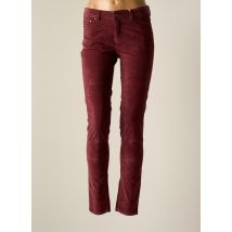 CHEMINS BLANCS - Pantalon slim rouge en coton - Femme - Taille 42 - Modz