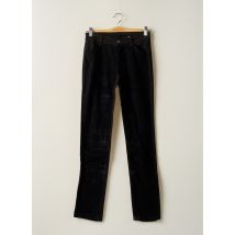 CHEMINS BLANCS - Pantalon slim noir en coton - Femme - Taille 34 - Modz