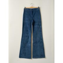 CHEMINS BLANCS - Pantalon droit bleu en coton - Femme - Taille 34 - Modz