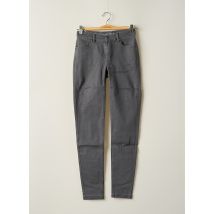 CHEMINS BLANCS - Jeans coupe slim gris en coton - Femme - Taille 34 - Modz