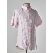 HENRY COTTON'S - Chemise manches courtes rose en lin - Homme - Taille M - Modz