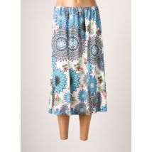 JUMFIL - Jupe mi-longue bleu en polyester - Femme - Taille 54 - Modz