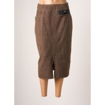 JUMFIL - Jupe mi-longue marron en polyester - Femme - Taille 40 - Modz