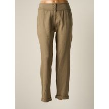 EVA KAYAN - Pantalon droit vert en lin pour femme - Taille 44 - Modz