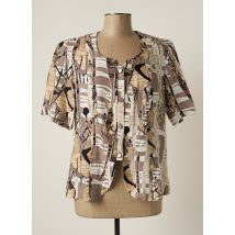 JUMFIL - Veste chic marron en lin - Femme - Taille 42 - Modz