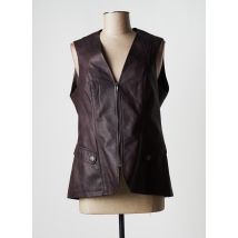 JUMFIL - Veste simili cuir marron en polyester - Femme - Taille 34 - Modz