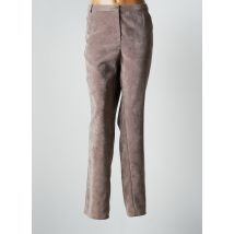 CHRISTIAN MARRY - Pantalon slim marron en polyester - Femme - Taille 50 - Modz