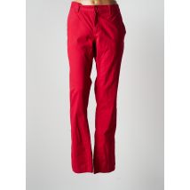 KARIBAN - Pantalon chino rouge en coton - Femme - Taille 36 - Modz