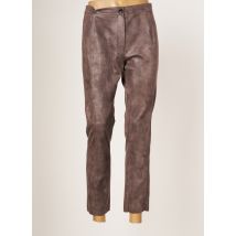 JUMFIL - Pantalon slim marron en polyester - Femme - Taille 48 - Modz