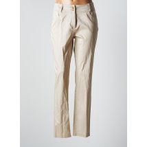 QUATTRO - Pantalon slim beige en polyester - Femme - Taille 40 - Modz