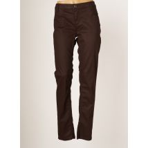 CARLA KOPS - Pantalon slim marron en coton - Femme - Taille 46 - Modz
