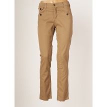 CARLA KOPS - Pantalon slim marron en coton - Femme - Taille 44 - Modz