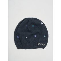 PLAYBOY - Bonnet noir en acrylique - Femme - Taille TU - Modz