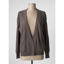TERRE & MER - Gilet manches longues gris en coton - Femme - Taille 36 - Modz