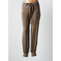 LE PETIT BAIGNEUR - Pantalon droit marron en polyester - Femme - Taille 44 - Modz