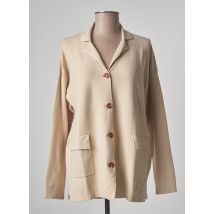 YERSE - Gilet manches longues beige en viscose - Femme - Taille 38 - Modz