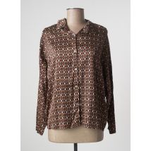 JEFF - Chemisier marron en viscose - Femme - Taille 38 - Modz