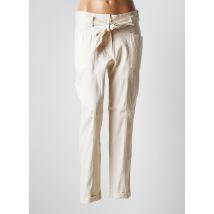 SUMMUM - Pantalon slim beige en lin pour femme - Taille 42 - Modz