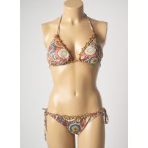 GENIUS - Maillot de bain 2 pièces marron en polyamide - Femme - Taille 42 - Modz