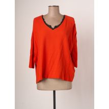 LIBERTO - Pull orange en coton - Femme - Taille 34 - Modz