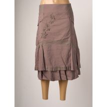 ARMAND THIERY - Jupe mi-longue rose en coton - Femme - Taille 46 - Modz