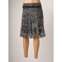 INFLUX - Jupe mi-longue noir en polyester - Femme - Taille 40 - Modz