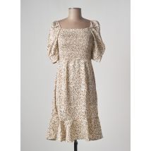CALIE - Robe mi-longue beige en polyester - Femme - Taille 40 - Modz