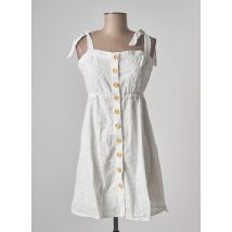 CALIE - Robe courte blanc en coton - Femme - Taille 40 - Modz
