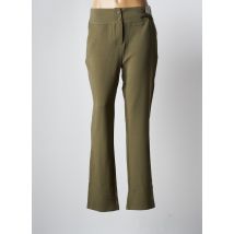 DAMART - Pantalon droit vert en coton - Femme - Taille 42 - Modz