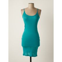 AMERICAN VINTAGE - Robe mi-longue bleu en coton - Femme - Taille 38 - Modz