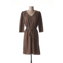 C'EST BEAU LA VIE - Robe mi-longue marron en polyester - Femme - Taille 42 - Modz