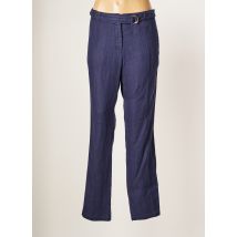JULIE GUERLANDE - Pantalon droit bleu en lin - Femme - Taille 36 - Modz