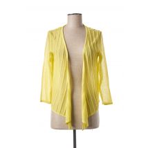 DIANE LAURY - Gilet manches longues jaune en acrylique pour femme - Taille 38 - Modz