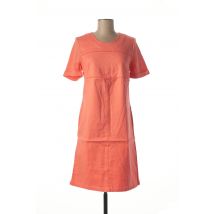 DIANE LAURY - Robe mi-longue orange en coton - Femme - Taille 38 - Modz