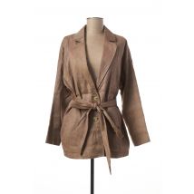 SAINT HILAIRE - Blazer marron en lin - Femme - Taille 46 - Modz