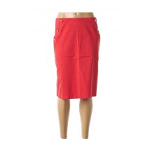 SAINT HILAIRE - Jupe mi-longue rouge en coton - Femme - Taille 38 - Modz