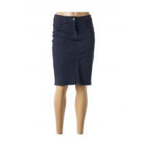 GRIFFON - Jupe mi-longue bleu en coton - Femme - Taille 40 - Modz