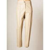 ELENA MIRO - Pantalon slim beige en polyester - Femme - Taille 44 - Modz
