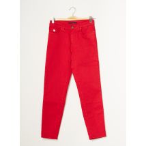 LCDN - Pantalon 7/8 rouge en coton pour femme - Taille 34 - Modz