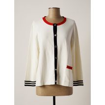 ELENA MIRO - Gilet manches longues blanc en viscose - Femme - Taille 42 - Modz