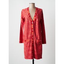 MONTAGUT - Gilet manches longues rouge en acrylique - Femme - Taille 40 - Modz