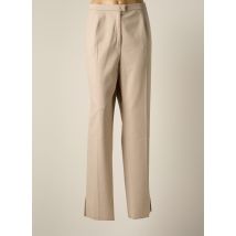 KARTING - Pantalon droit beige en polyester - Femme - Taille 48 - Modz
