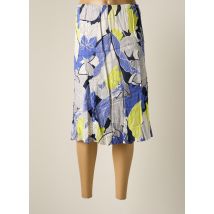 FRANK WALDER - Jupe mi-longue bleu en viscose - Femme - Taille 50 - Modz
