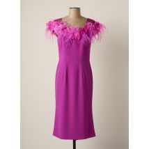 CARLA RUIZ - Robe mi-longue violet en coton - Femme - Taille 36 - Modz