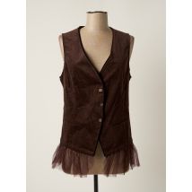 MYRINE ANTWERP - Gilet sans manche marron en coton - Femme - Taille 36 - Modz