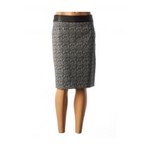 GEVANA - Jupe mi-longue noir en coton - Femme - Taille 40 - Modz